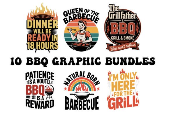 BBQ King Bundle 10 Grilling Shirt Design: Ignite Your Creative Projects
