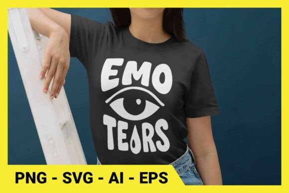 Emo Tears Aesthetic Eye Design: Moody Art for Bold Creators