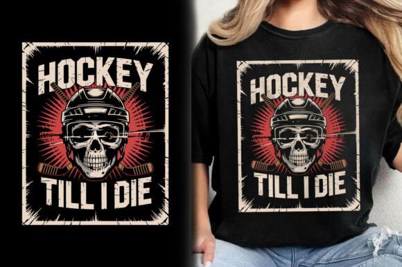 Hockey Till I Die: The Ultimate Skull Vector Design for Fans