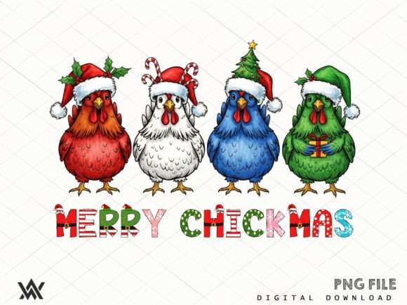 Merry Chickmas Png Design: A Festive Download Package for Your Projects