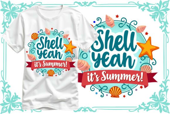 Shell Yeah, It's Summer! Designing with a Fun Beach T-Shirt