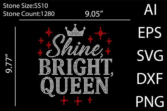 Shine Bright, Queen: A Sparkling Design for Bold Projects