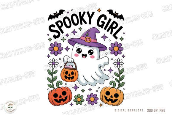 Spooky Girl PNG Sublimation Design for Your Projects