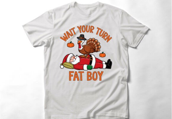 Wait Your Turn Fat Boy T Shirt Design: Bold Typography for Impact